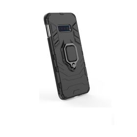 Microcase Samsung Galaxy S10E Batman Serisi Yüzük Standlı Armor Siyah Kılıf