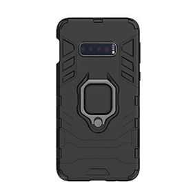 Microcase Samsung Galaxy S10E Batman Serisi Yüzük Standlı Armor Siyah Kılıf