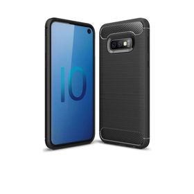 Microcase Samsung Galaxy S10E Brushed Carbon Fiber Silikon Kılıf