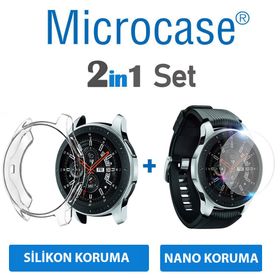 Microcase Samsung Galaxy Watch 42 mm Şeffaf Silikon Kılıf