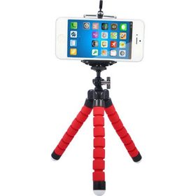 Microcase Sünger Ayaklı Akrobatik Cep Telefonu Ahtapot Kırmızı 3 Ayak Tripod