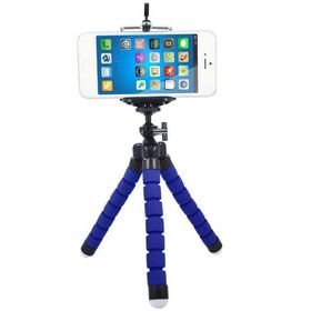 Microcase Sünger Ayaklı Akrobatik Cep Telefonu Mavi 3 Ayak Ahtapot Tripod