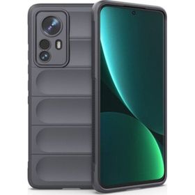 Microcase Xiaomi Mi 12 Miami Serisi Silikon Koyu Gri Kılıf