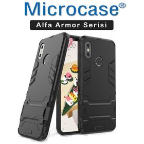 Microcase Xiaomi Mi 8 Alfa Serisi Armor Standlı Perfect Protect Koruma Kılıf