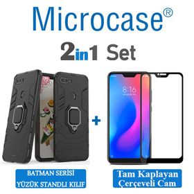 Microcase Xiaomi Mi 8 Yüzük Standlı Armor Kılıf