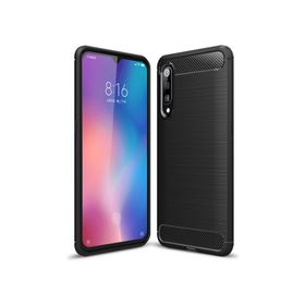 Microcase Xiaomi Mi 9 Brushed Carbon Fiber Silikon Kılıf
