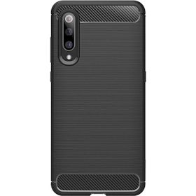 Microcase Xiaomi Mi 9 Explorer Brushed Carbon Fiber Silikon Siyah Kılıf