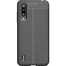 Microcase Xiaomi Mi 9 Leather Tpu Silikon Siyah Kılıf