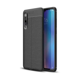Microcase Xiaomi Mi 9 Leather Tpu Silikon Siyah Kılıf