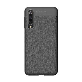 Microcase Xiaomi Mi 9 Leather Tpu Silikon Siyah Kılıf
