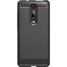 Microcase Xiaomi Mi 9T Brushed Carbon Fiber TPU Siyah Silikon Kılıf