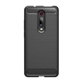 Microcase Xiaomi Mi 9T Brushed Carbon Fiber TPU Siyah Silikon Kılıf
