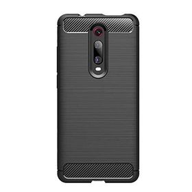Microcase Xiaomi Mi 9T Brushed Carbon Fiber TPU Siyah Silikon Kılıf