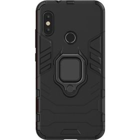 Microcase Xiaomi Mi A2 Lite Redmi 6 Pro Batman Serisi Yüzük Standlı Armor Kılıf