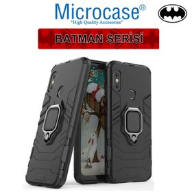 Microcase Xiaomi Mi A2 Lite Redmi 6 Pro Batman Serisi Yüzük Standlı Armor Kılıf