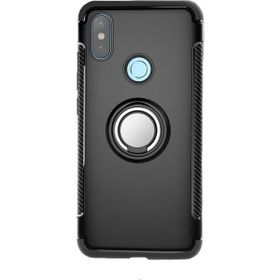 Microcase Xiaomi Mi A2 Lite Yüzük Standlı Armor Silikon Kılıf