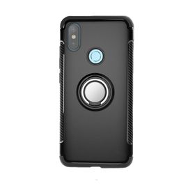 Microcase Xiaomi Mi A2 Lite Yüzük Standlı Armor Silikon Kılıf