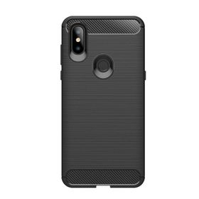 Microcase Xiaomi Mi Mix 3 Brushed Carbon Fiber Silikon TPU Siyah Kılıf