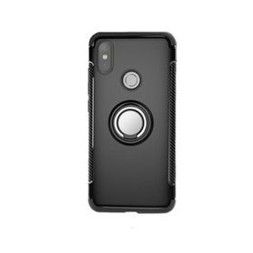 Microcase Xiaomi Mi Mix 3 Yüzük Standlı Armor Siyah Silikon Kılıf