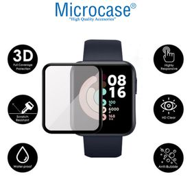 Microcase Xiaomi Mi Watch Lite Tam Kaplayan 3d Pet Film Siyah Kavisli Ekran Koruyucu