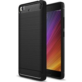 Microcase Xiaomi Mi5S Brushed Carbon Silikon TPU Siyah Kılıf
