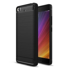 Microcase Xiaomi Mi5S Brushed Carbon Silikon TPU Siyah Kılıf