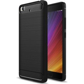 Microcase Xiaomi Mi5S Brushed Carbon Silikon TPU Siyah Kılıf
