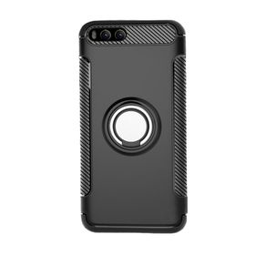Microcase Xiaomi Redmi 6 Yüzük Standlı Armor Siyah Silikon Kılıf