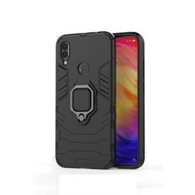 Microcase Xiaomi Redmi 7 Batman Serisi Yüzük Standlı Armor Siyah Kılıf