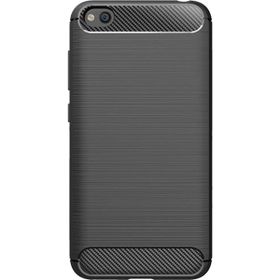 Microcase Xiaomi Redmi Go Brushed Carbon Fiber TPU Siyah Silikon Kılıf