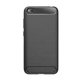 Microcase Xiaomi Redmi Go Brushed Carbon Fiber TPU Siyah Silikon Kılıf