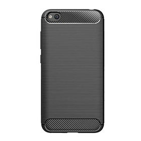 Microcase Xiaomi Redmi Go Brushed Carbon Fiber TPU Siyah Silikon Kılıf
