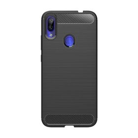 Microcase Xiaomi Redmi Note 7 Brushed Carbon Fiber Silikon TPU Siyah Kılıf