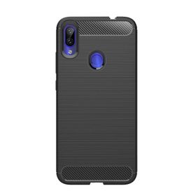 Microcase Xiaomi Redmi Note 7 Brushed Carbon Fiber Silikon TPU Siyah Kılıf