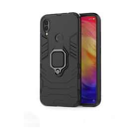 Microcase Xiaomi Redmi Note 7 Pro Batman Serisi Yüzük Standlı Armor Siyah Kılıf