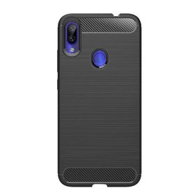 Microcase Xiaomi Redmi Note 7S Brushed Carbon Fiber TPU Siyah Silikon Kılıf
