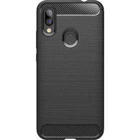 Microcase Xiaomi Redmi Y3 Brushed Carbon Fiber Siyah Silikon Kılıf