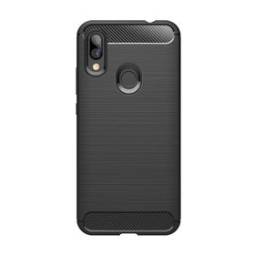 Microcase Xiaomi Redmi Y3 Brushed Carbon Fiber Siyah Silikon Kılıf