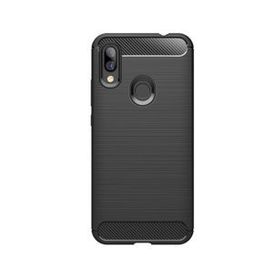 Microcase Xiaomi Redmi Y3 Brushed Carbon Fiber Siyah Silikon Kılıf