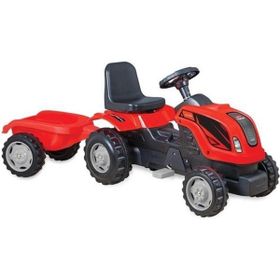 Micromax MMX00343 Pedallı Kırmızı Römorklu Çocuk Traktör