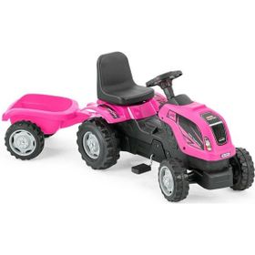 Micromax MMX00343 Pedallı Pembe Römorklu Çocuk Traktör