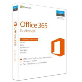Microsoft 6GQ-00676 Office 365 Home Türkçe Middle East 5 Kullanıcılı Ofis Yazılımı