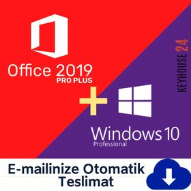 Microsoft Windows 10 Home ve Office 2019 Pro Plus Retail Dijital Lisans Anahtarı