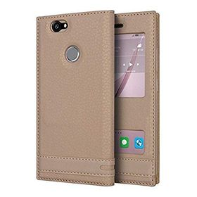 Microsonic 12206 Huawei Nova Altın Dual View Gizli Mıknatıslı Kılıf