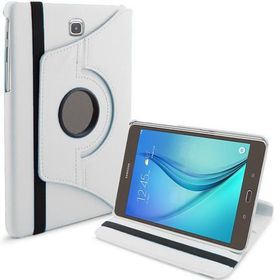 Microsonic 360 Rotating Samsung Galaxy Tab A 8.0'' T350 Beyaz Deri Tablet Kılıfı