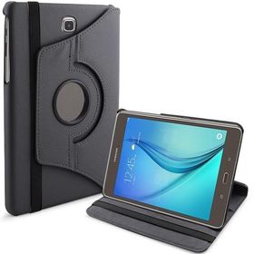 Microsonic 360 Rotating Samsung Galaxy Tab A 8.0'' T350 Siyah Deri Tablet Kılıfı
