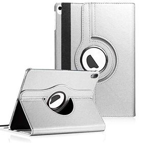 Microsonic 360 Rotating Stand Deri iPad 5 Gümüş Kılıf