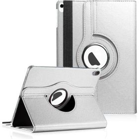 Microsonic 360 Rotating Stand Deri iPad 5 Gümüş Kılıf