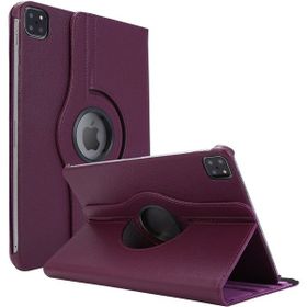 Microsonic 360 Rotating Stand Deri iPad 5 Mor Kılıf