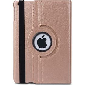 Microsonic 360 Rotating Stand Deri iPad 5 Rose Gold Kılıf